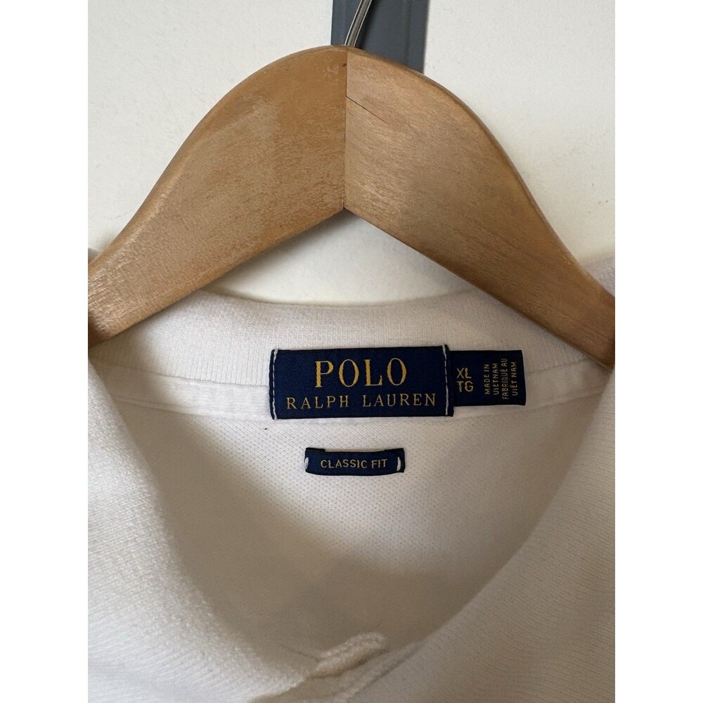 Polo Ralph Lauren White Big Pony Classic Fit Short Sleeve Polo Shirt Size XL - Picture 6 of 10